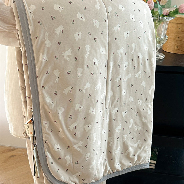 Bunny & Cherry Summer Quilted Blanket