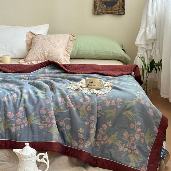 Bellflower Summer Quilted Blanket