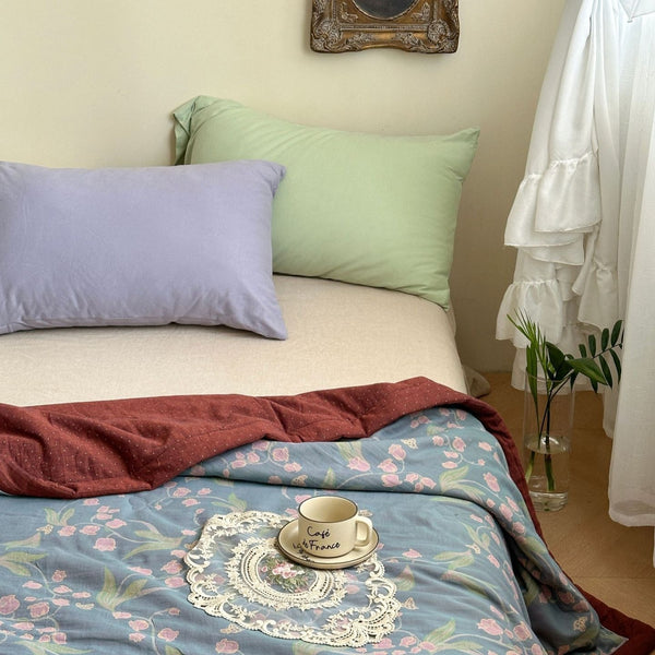 Bellflower Summer Quilted Blanket