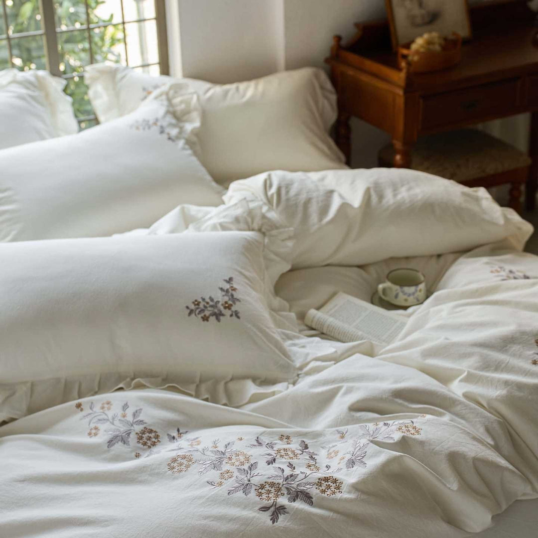 Princess Floral Cotton Linen Bedding Set