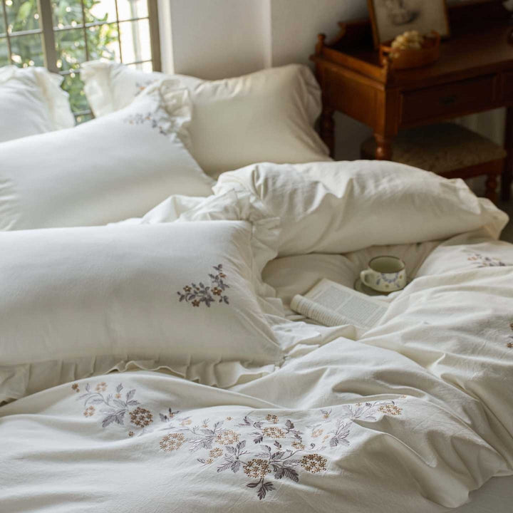 Princess Floral Cotton Linen Bedding Set