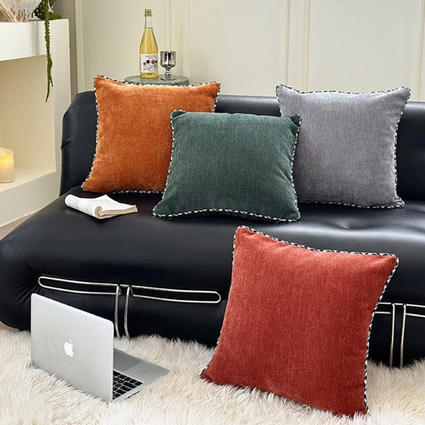 Whipstitch Chenille Cushion