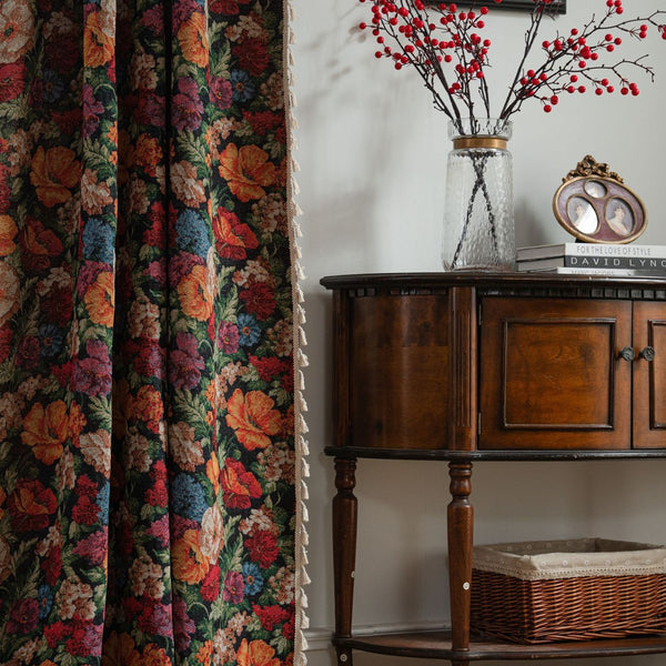 Retro Blossoming Curtain