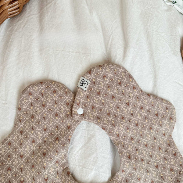 Mocha Petal Bib Set