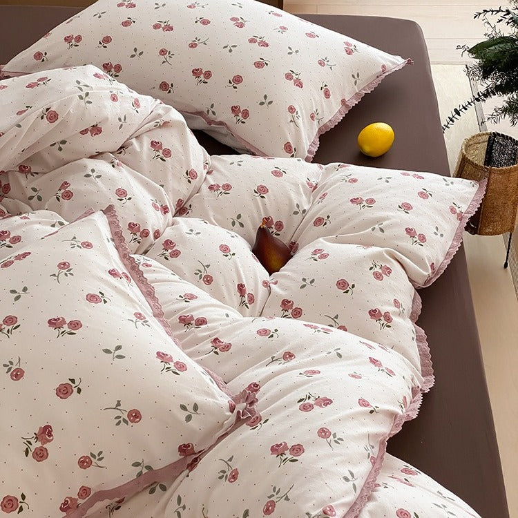 Pink Rose Bedding Set