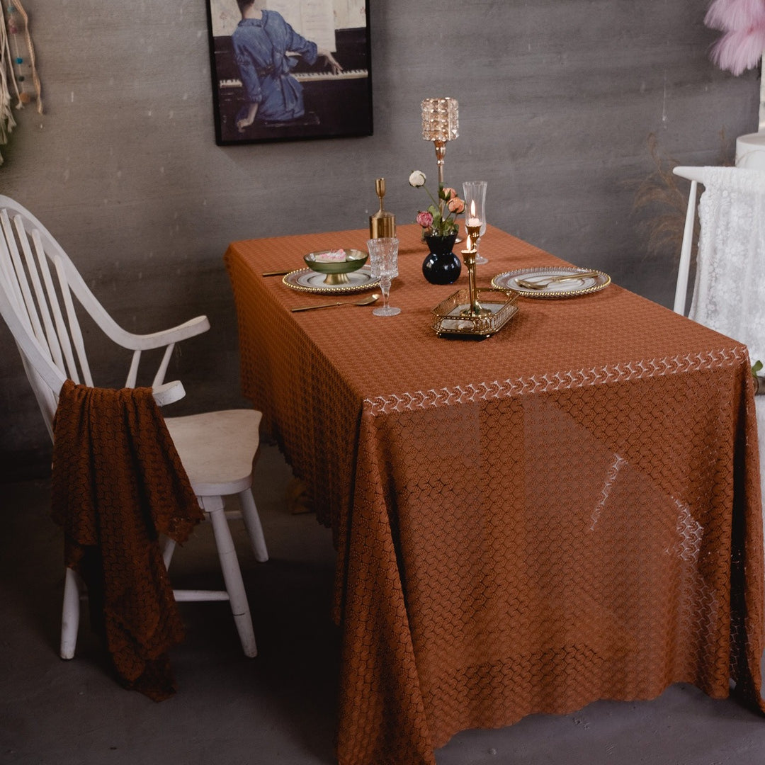 Rustic Ripple Lace Tablecloth