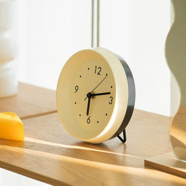 Minimal Ivory Desk Clock