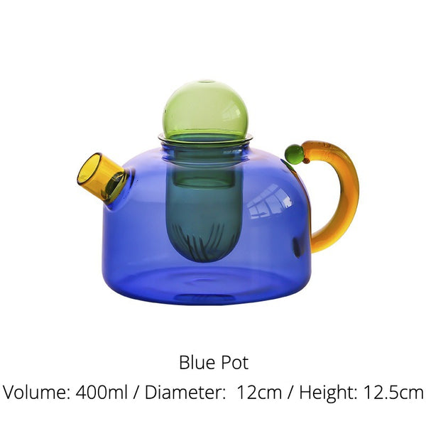 Bubble Pop Glass Teacup & Pot