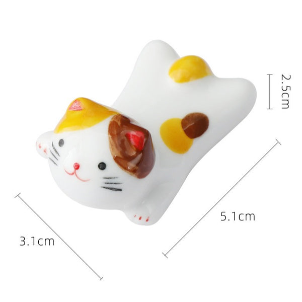Lucky Kitty Chopsticks Holder Set