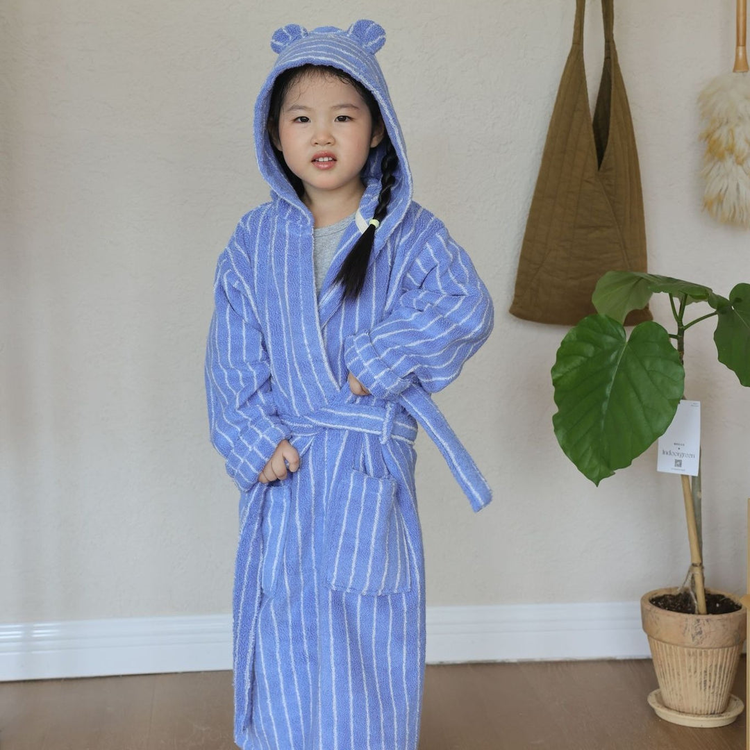 Coastal Striped Kid Bathrobe