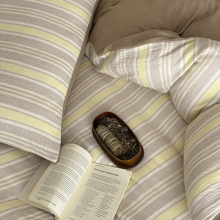 Springtime Striped Bedding Set