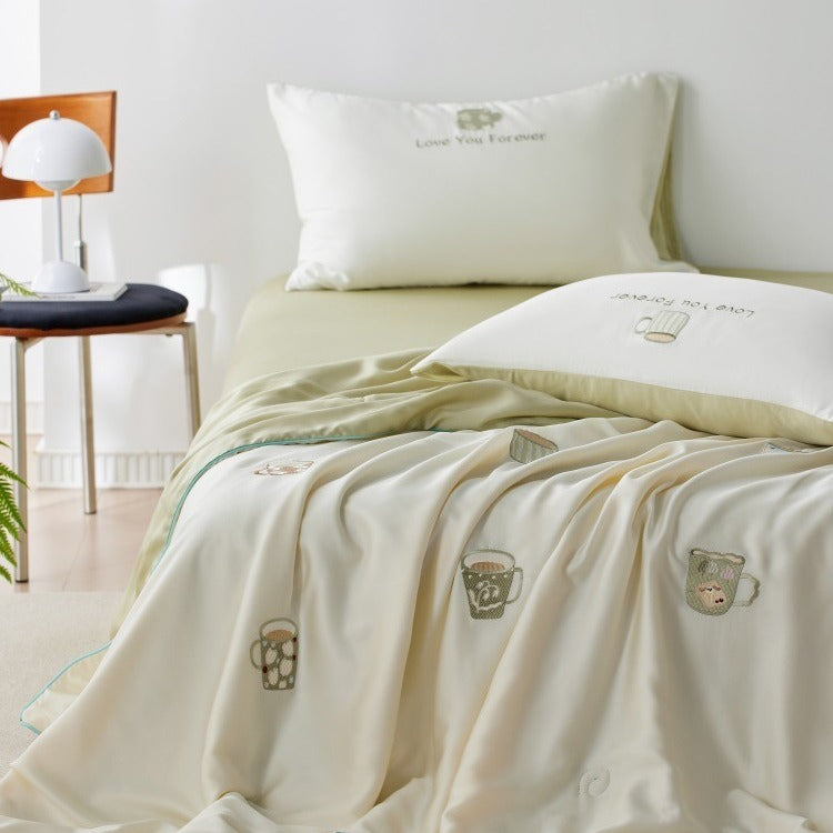 Warm Cafe Lyocell Summer Quilted Blanket
