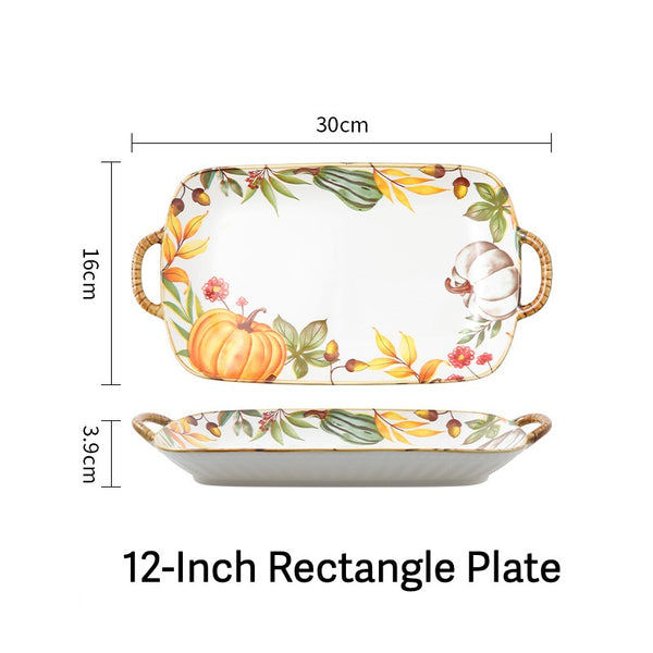 Pumpkin Ceramic Dinnerware Set