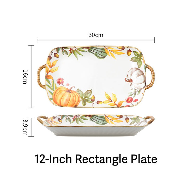 Pumpkin Ceramic Dinnerware Set
