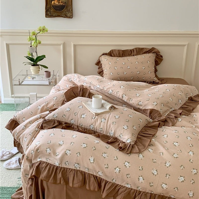 Frilly Floral Bedding Set