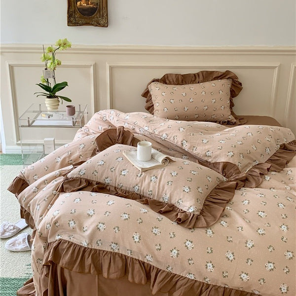Frilly Floral Bedding Set