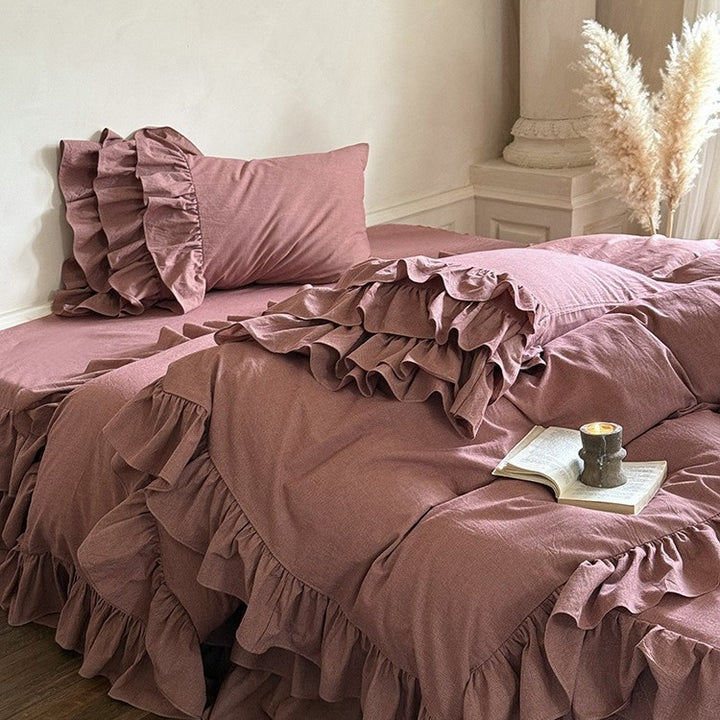 Ruffled Cottage Bedding Set