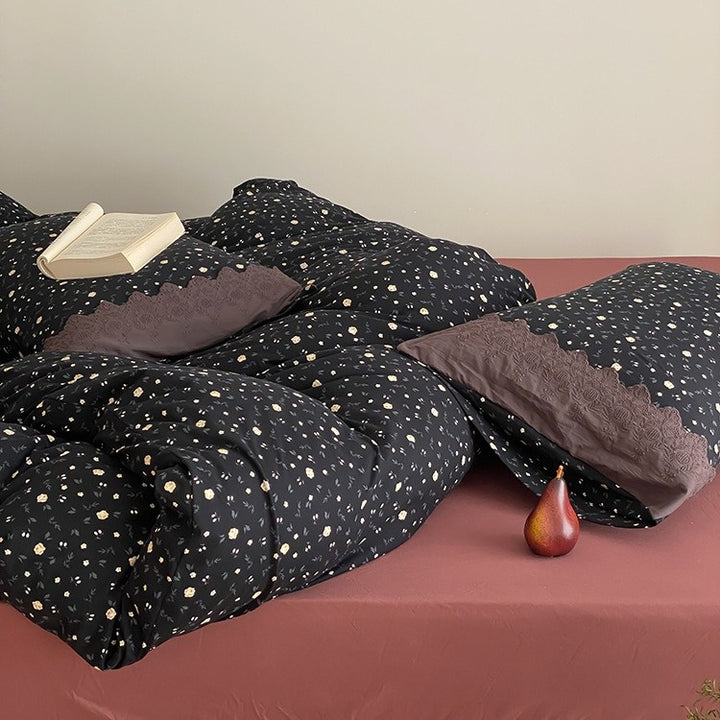 Midnight Bloom Cloud Bedding Set