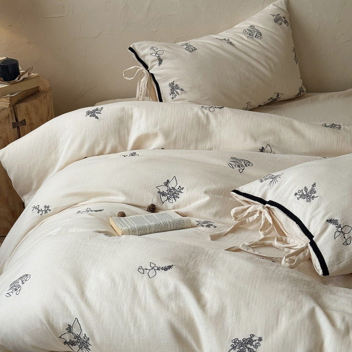 Herb Embroidery Bedding Set