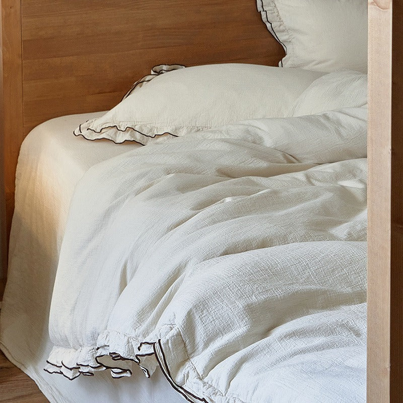 Double Ruffle Bedding Set