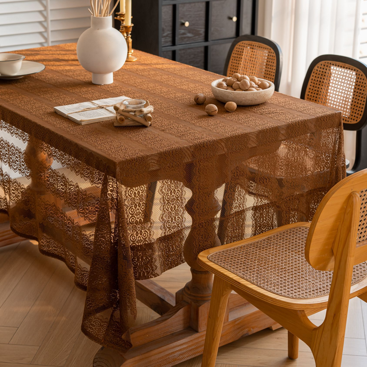 Retro Stripe Lace Tablecloth
