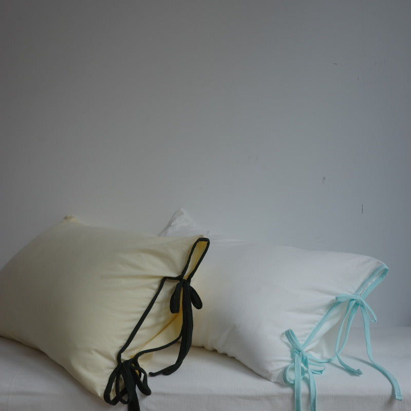 Soft Tie Jersey Cotton Pillowcase Set