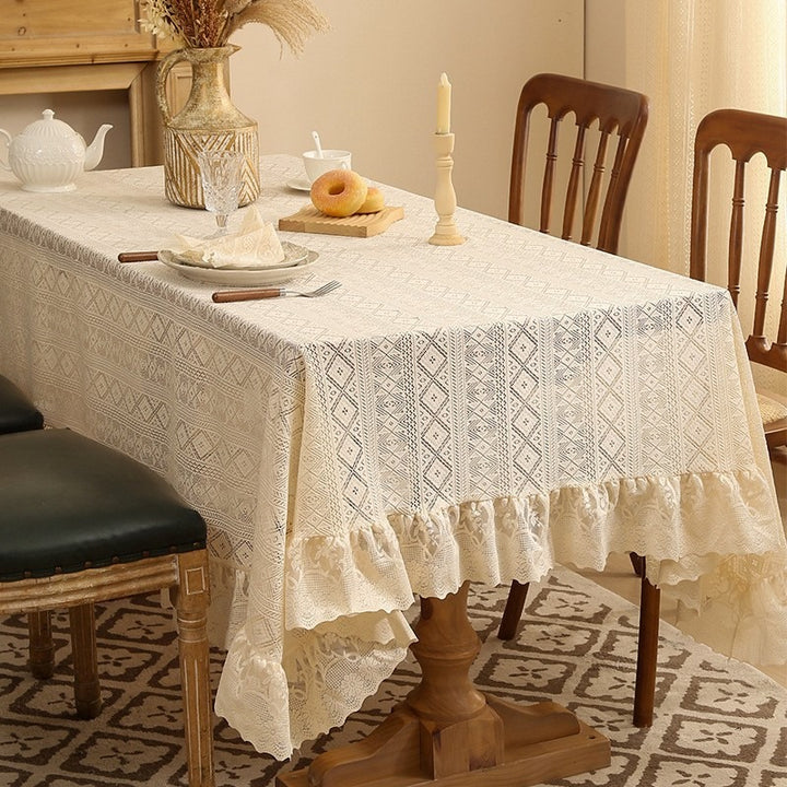Classical Diamond Ruffle Tablecloth