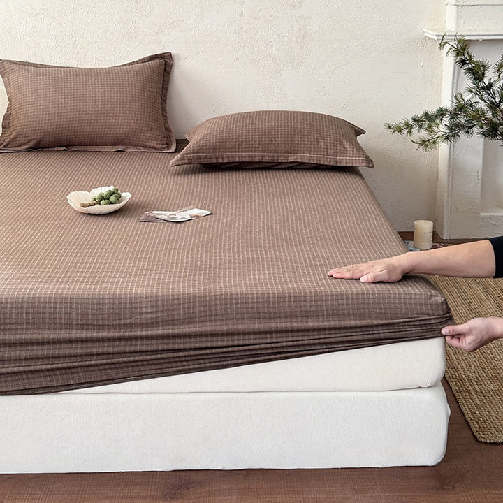 Earthy Cotton Fitted Sheet