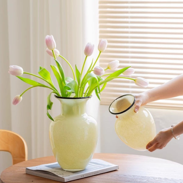 Ethereal Glow Glass Vase