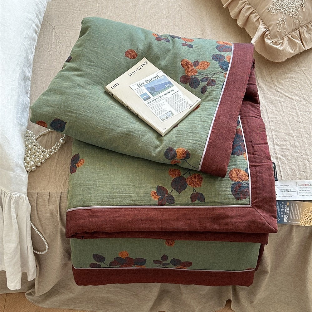Foliage Summer Quilted Blanket
