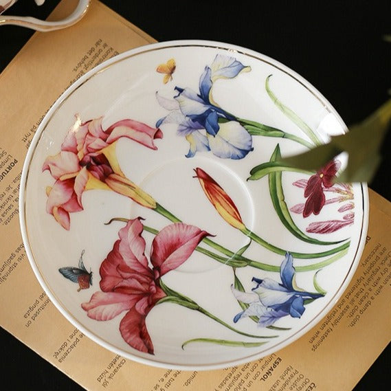 Watercolour Iris Teacup Set