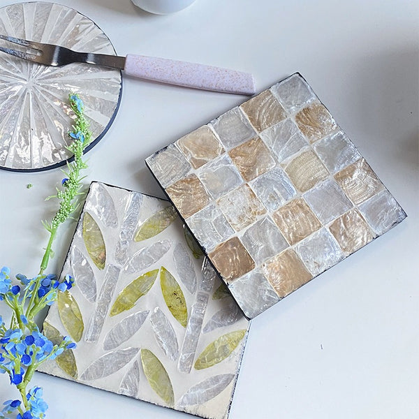 Pearl Shell Coaster Set