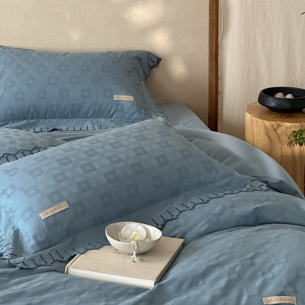 Blue Floral Bedding Set