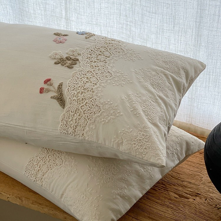 Vivid Floral Cotton Linen Bedding Set