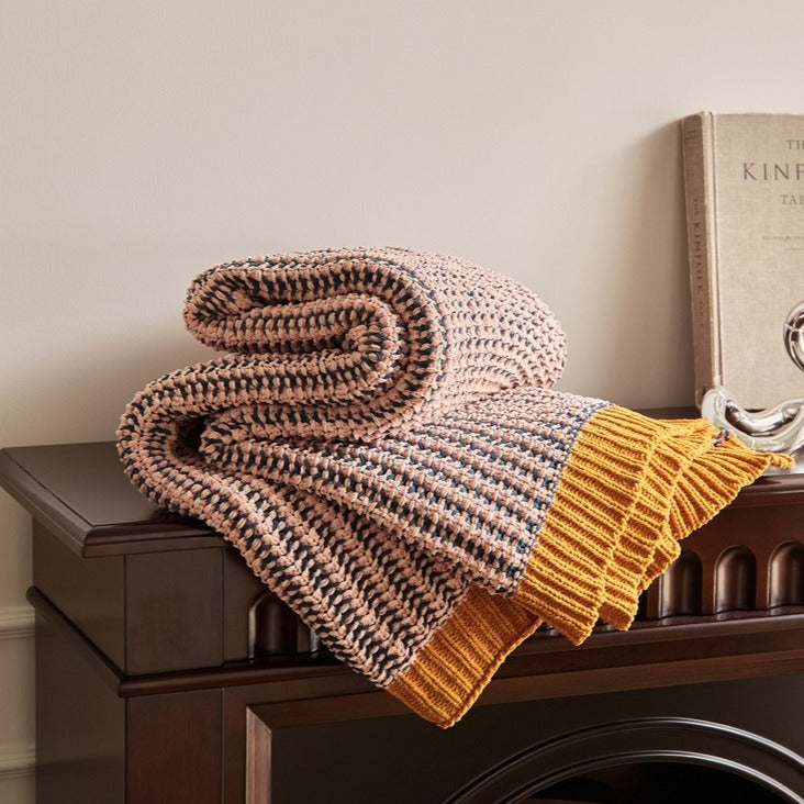 Earthy Contrast Throw