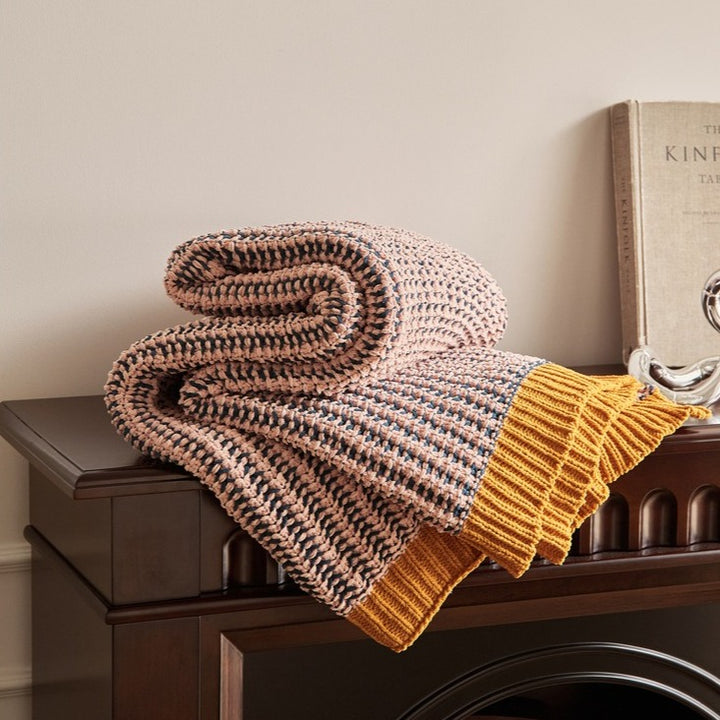 Earthy Contrast Throw
