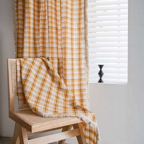 Homestead Chequered Tassel Curtain
