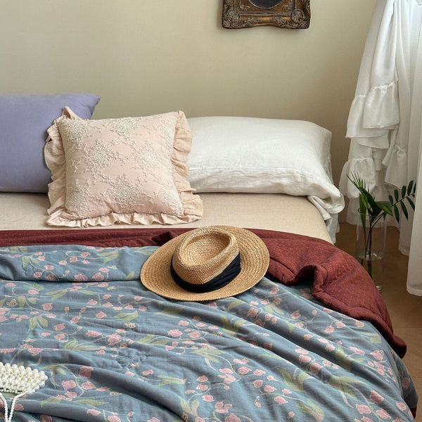 Bellflower Summer Quilted Blanket