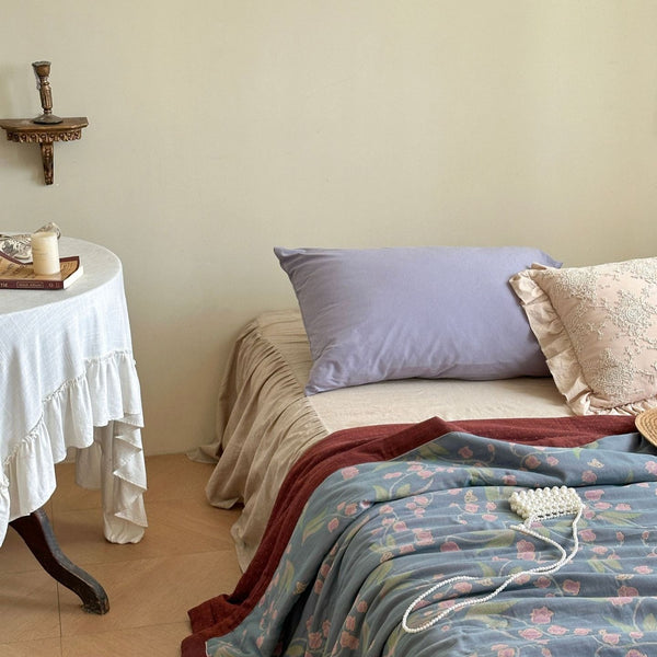 Bellflower Summer Quilted Blanket