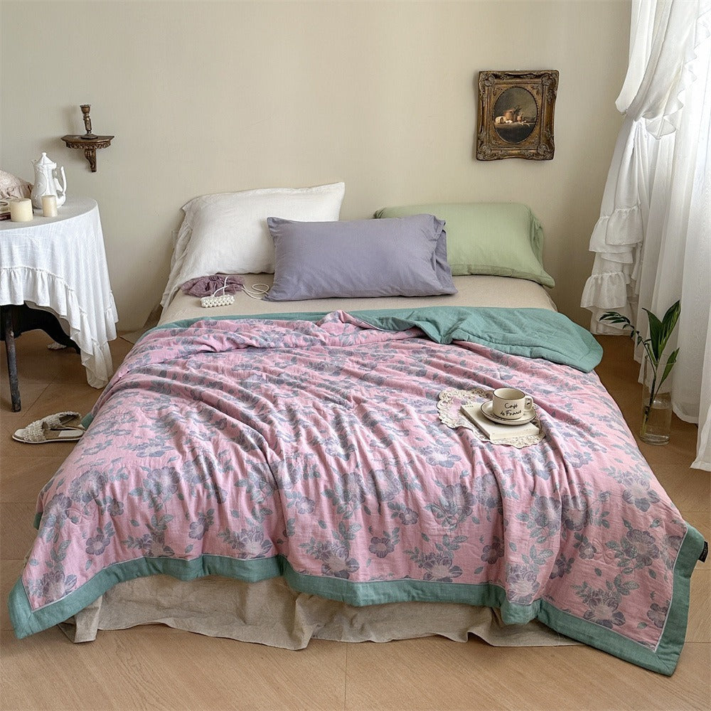 Blossom Dew Summer Quilted Blanket