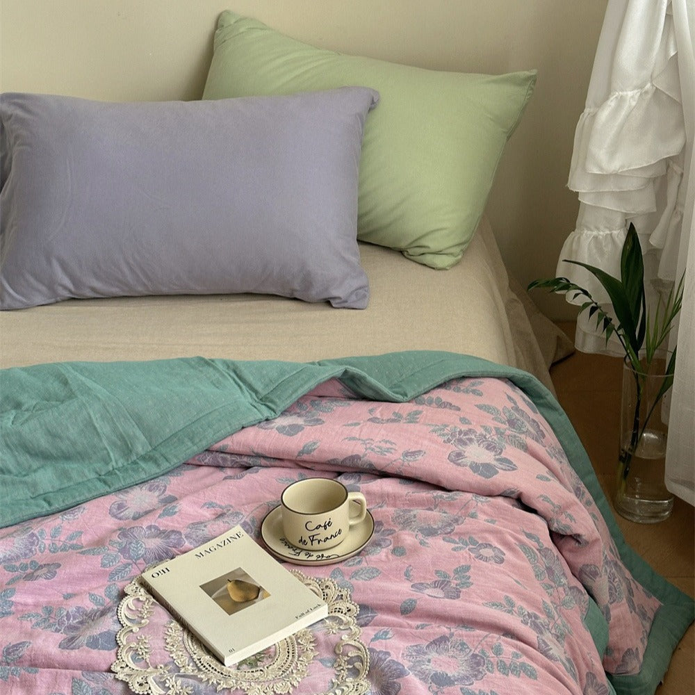 Blossom Dew Summer Quilted Blanket