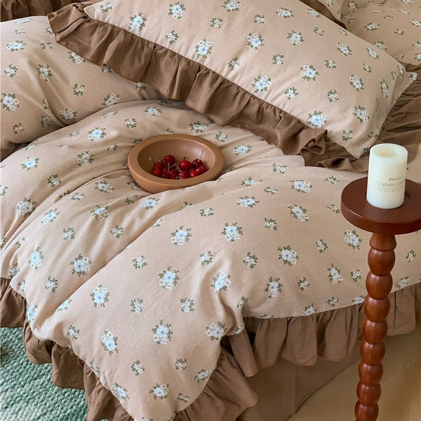 Frilly Floral Bedding Set