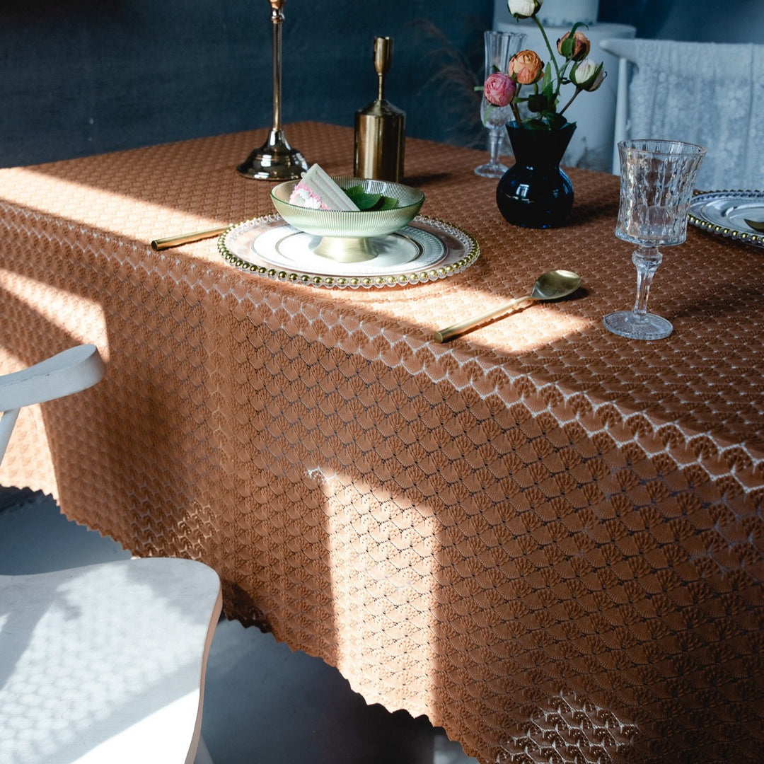 Rustic Ripple Lace Tablecloth