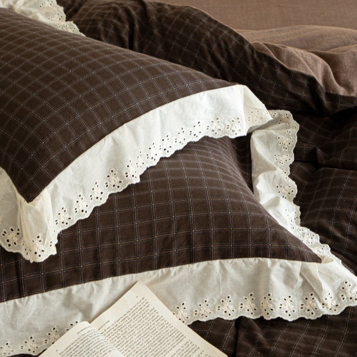 Morning Coffee Tartan Bedding Set