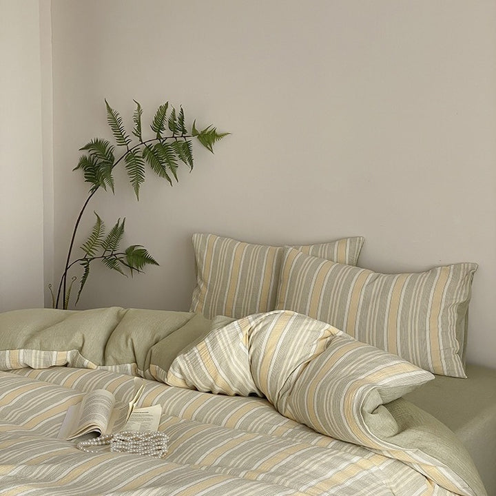 Springtime Striped Bedding Set