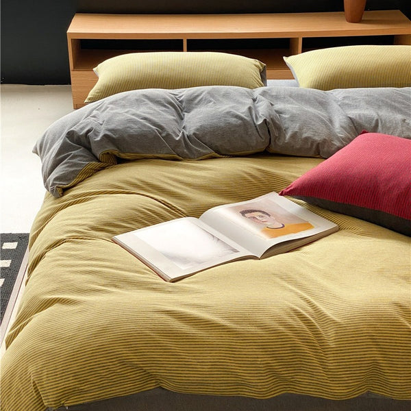 Knit Stripe Bedding Set