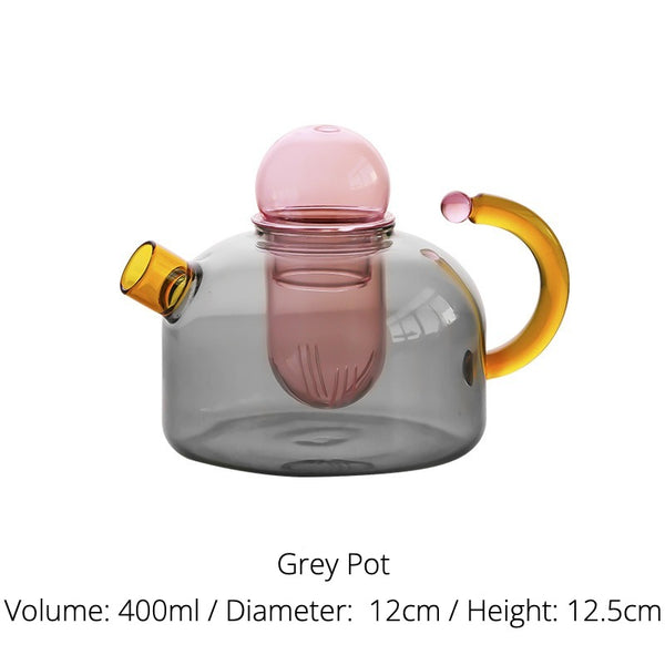 Bubble Pop Glass Teacup & Pot