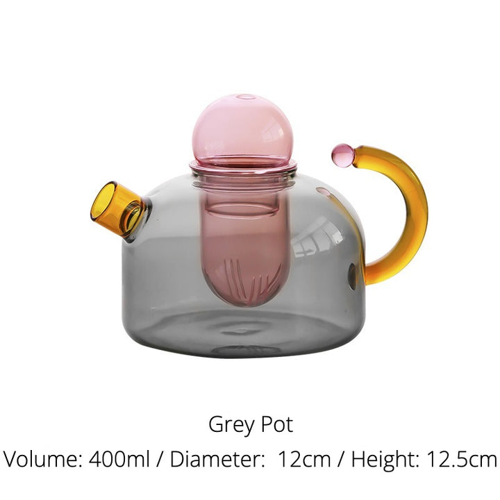 Bubble Pop Glass Teacup & Pot