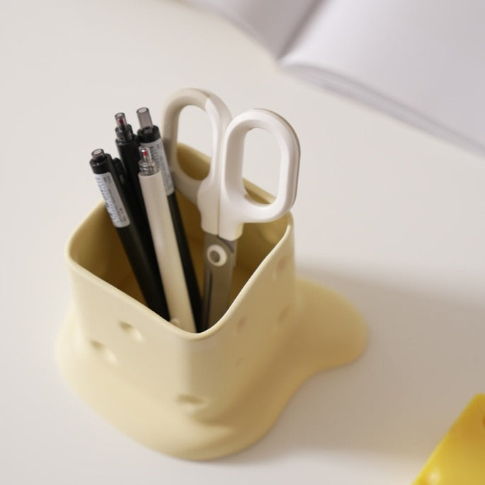 Swiss Cheese Brush Holder