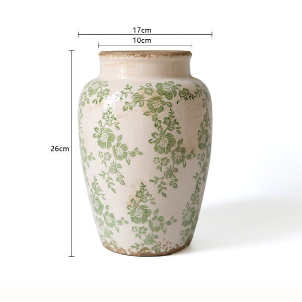 Green Garden Ceramic Vase